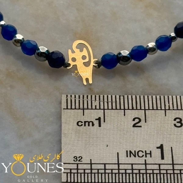 دستبند گربه مینیمال طلا لیزری